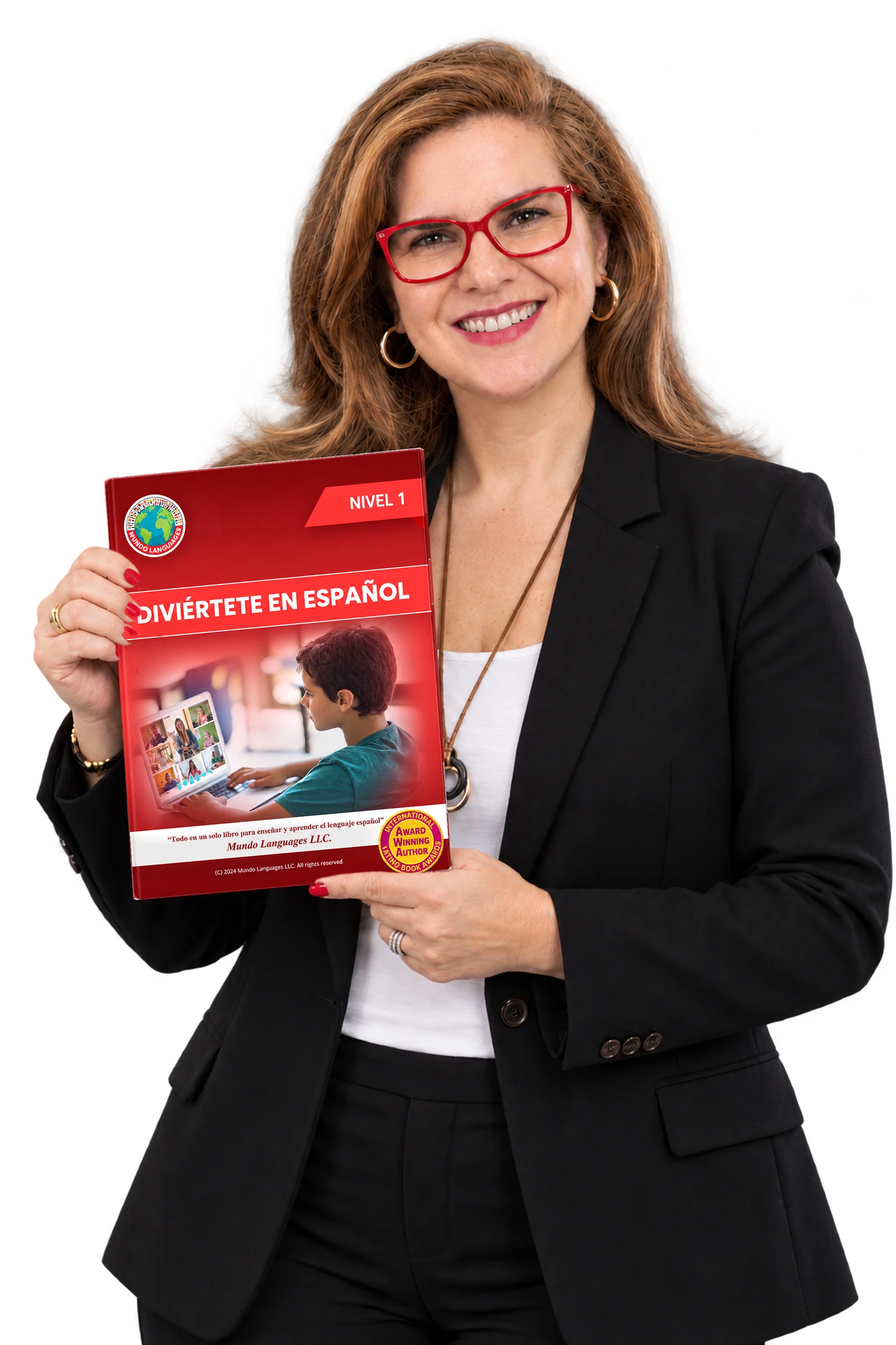 Despina con el libro Diviértete en Español Nivel 1
